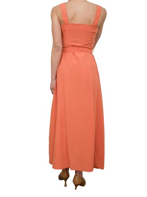 Abito in lino Liu-Jo arancione con cintura in DONNA