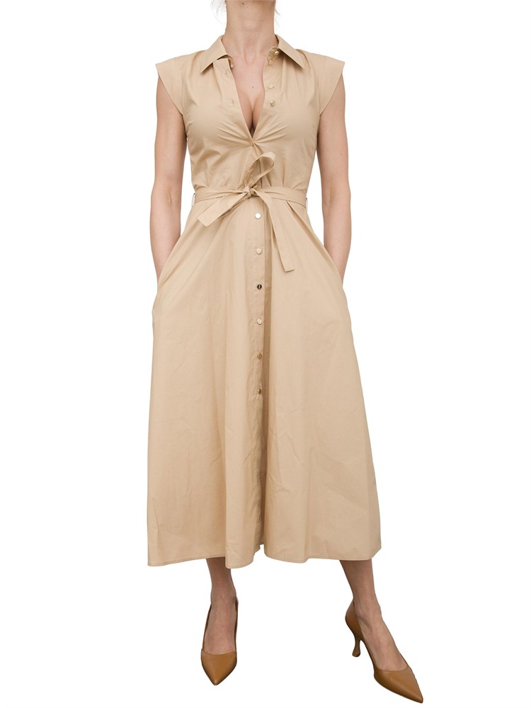 Abito chemisier Liu-jo in popeline beige