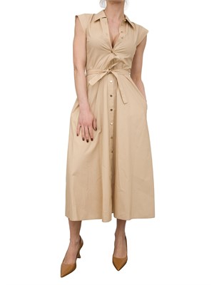 Abito chemisier Liu-jo in popeline beige in DONNA