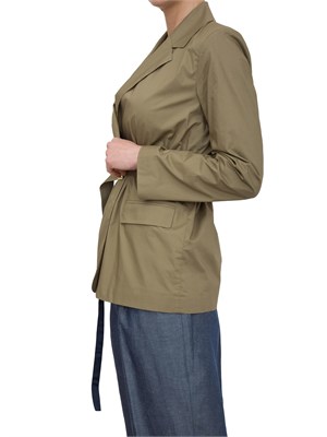 Giacca Liu-Jo in cotone con cintura verde in DONNA