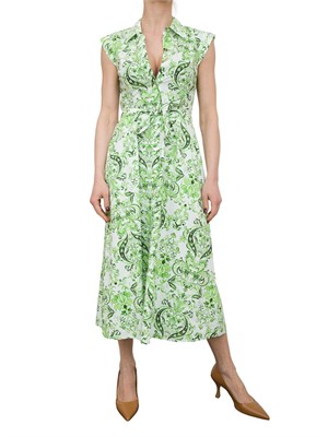 Abito chemisier Liu-jo in popeline verde in DONNA