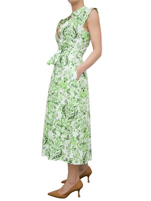 Abito chemisier Liu-jo in popeline verde in DONNA