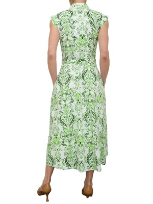 Abito chemisier Liu-jo in popeline verde in DONNA