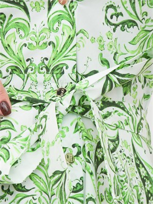 Abito chemisier Liu-jo in popeline verde in DONNA