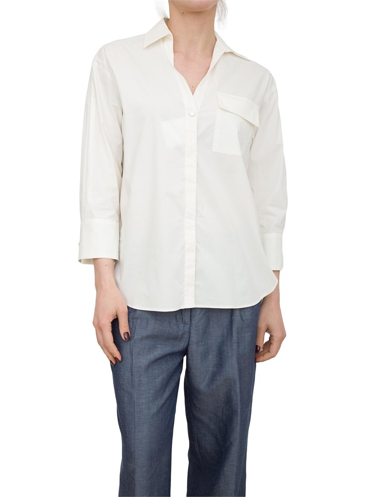 Camicia Liu-Jo bianco in cotone con stampa