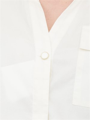 Camicia Liu-Jo bianco in cotone con stampa in DONNA