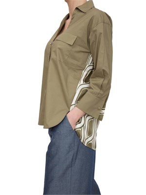 Camicia Liu-Jo verde in cotone con stampa in DONNA