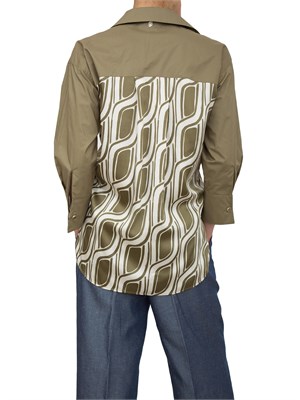 Camicia Liu-Jo verde in cotone con stampa in DONNA