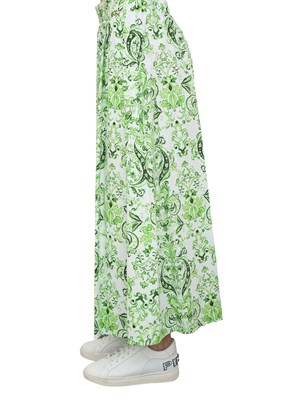 Gonna midi Liu-Jo verde in popeline in DONNA