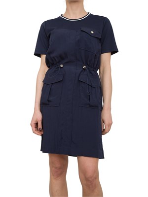 Abito Liu-jo blu con elastico in vita in DONNA