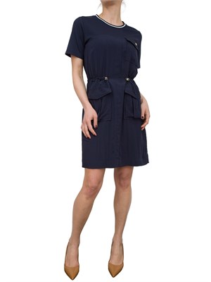 Abito Liu-jo blu con elastico in vita in DONNA