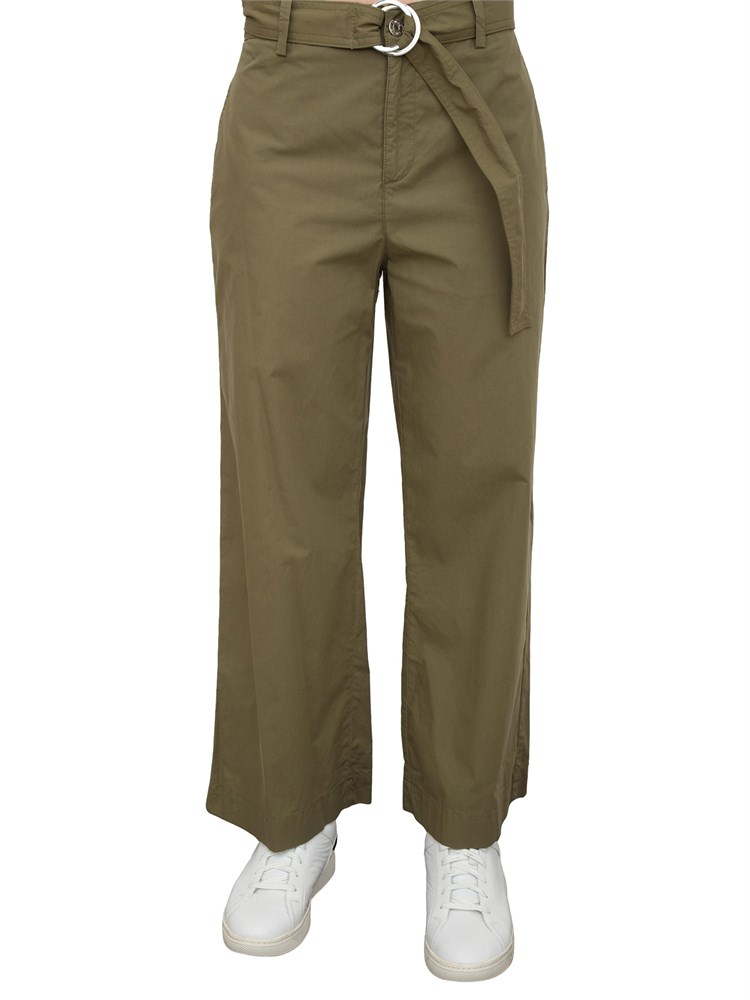 Pantaloni Liu-Jo a palazzo cropped con cintura verde