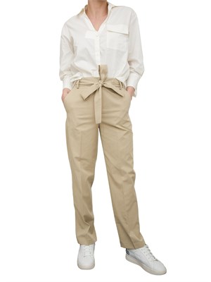Pantaloni chino Liu-Jo con cintura beige in DONNA
