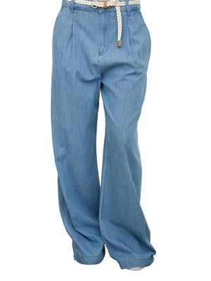 Pantaloni flare Liu-jo in denim con cintura in DONNA
