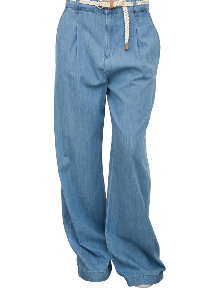 Pantaloni flare Liu-jo in denim con cintura