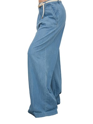 Pantaloni flare Liu-jo in denim con cintura in DONNA