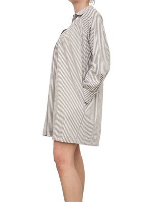 Abito in popeline Liu-jo a righe con placca logo sul retro in DONNA