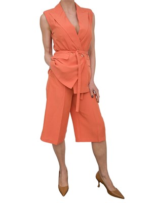 Gilet Liu-jo in misto lino arancione in DONNA