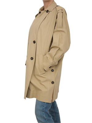 Trench boxy Liu Jo in gabardina beige in DONNA