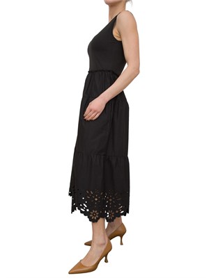 Abito Liu-Jo nero in cotone con ricami in DONNA