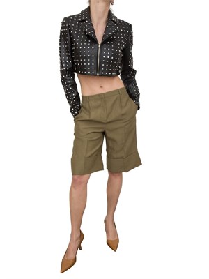 Bermuda verdi Blugirl in misto lino in DONNA