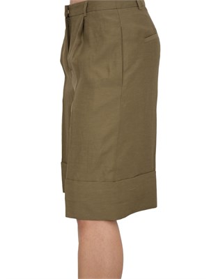 Bermuda verdi Blugirl in misto lino in DONNA