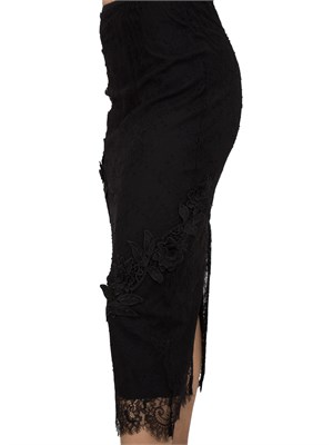 Gonna tubino Blugirl in pizzo beige con ricamo in DONNA