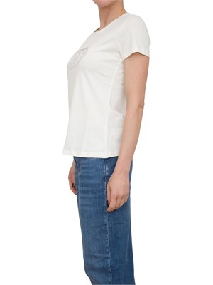 T-shirt bianca Liu Jo con strass su logo in DONNA