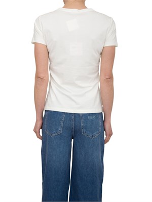 T-shirt bianca Liu Jo con strass su logo in DONNA