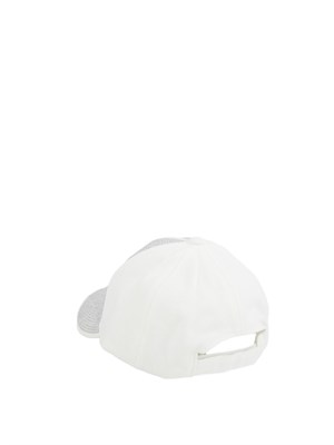 Cappello Liu Jo bianco con strass tono su tono in DONNA