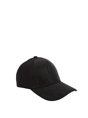 Cappello nero Liu Jo con strass tono su tono in DONNA