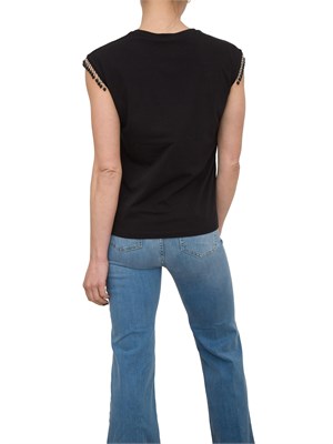 T-shirt nera Liu Jo con manica perline in DONNA