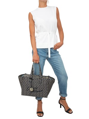 Jeans da donna ARMANI Exchange boyfriend in cotone rigido effetto used in DONNA