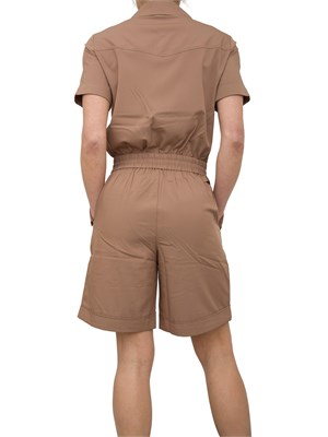 Tuta corta Liu-Jo con zip marrone in DONNA