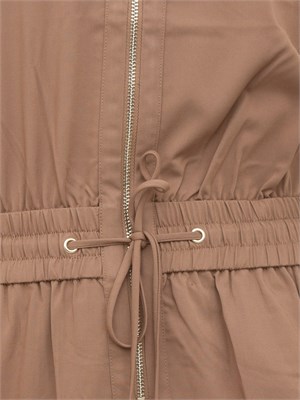 Tuta corta Liu-Jo con zip marrone in DONNA