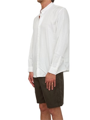 Camicia coreana  A.X. in misto lino bianco in UOMO