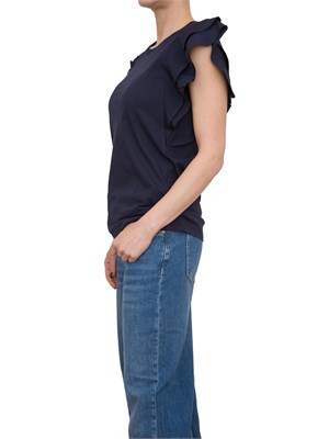 T-shirt blu Liu Jo manica rouches in DONNA