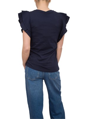 T-shirt blu Liu Jo manica rouches in DONNA