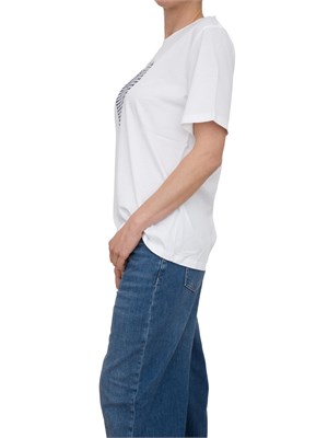 T-shirt bianca Liu Jo con cuore e strass in DONNA