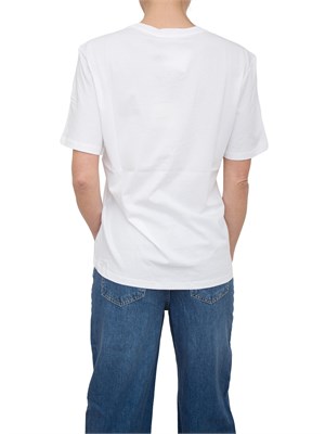 T-shirt bianca Liu Jo con cuore e strass in DONNA
