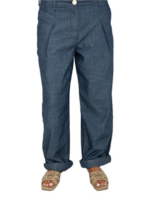 Pantaloni donna Armani Exchange con pinces in chambray in DONNA