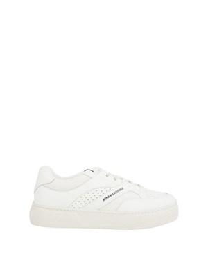 Scarpa Armani Exchange uomo in pelle bianca e tessuto in UOMO