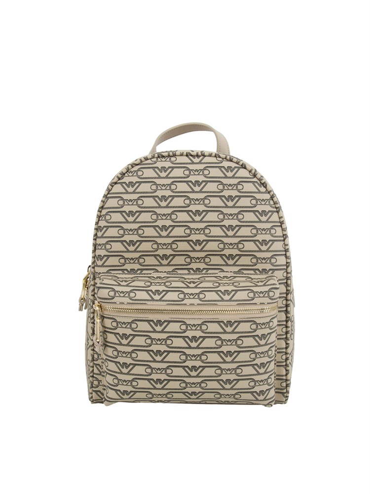 Zaino Emporio Armani stampa monogram all over ecru-nero