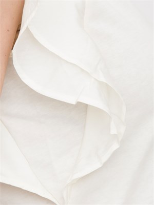 T-shirt bianco panna Liu Jo manica rouches in DONNA