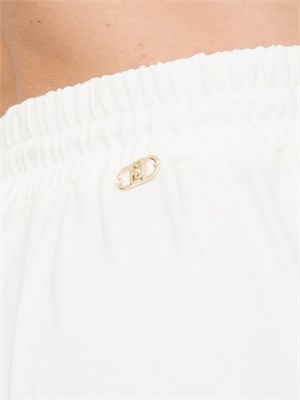 Pantaloni bianchi jopgging Liu Jo dettagli maglia laterali in DONNA