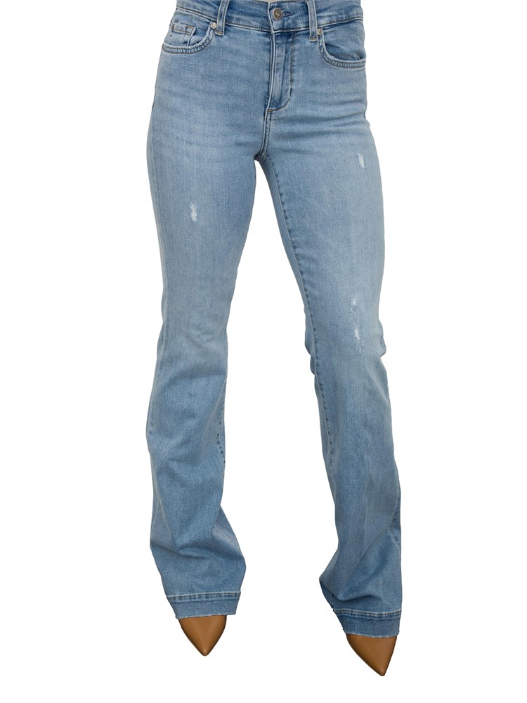 Jeans Liu-jo a zampa blu con strass