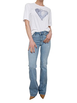 Jeans Liu-jo a zampa blu con strass in DONNA