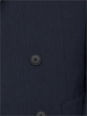 Giacca Boss Doppiopetto in lino blu in UOMO