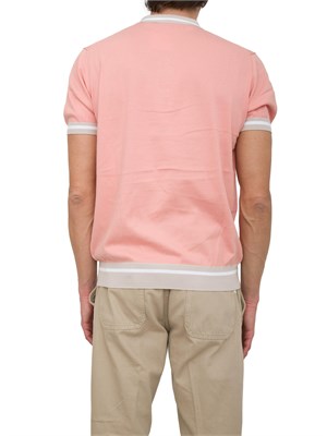 Polo rosa Peuterey in tricot di cotone con dettagli a contrasto in UOMO