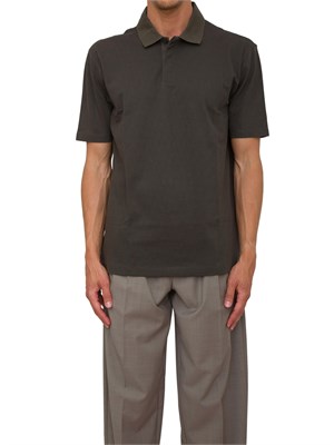 Polo A.X. regular fit verde in jersey stretch in UOMO